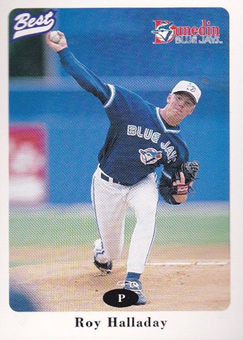 2009 Upper Deck A Piece Of History #96 Roy Halladay 73/150 green card Blue  Jays