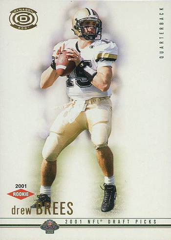 2000 Pacific Dynagon Drew Brees Rookie Card