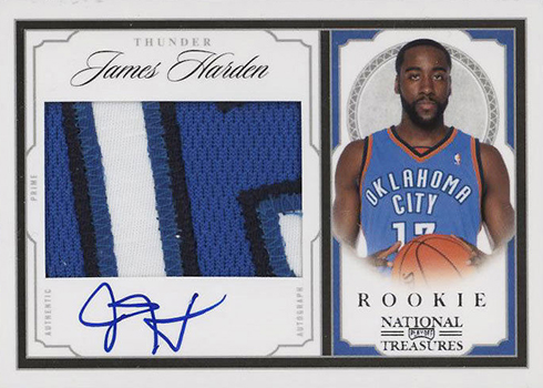 2009-10 Playoff National Treasures James Harden Rookie Card
