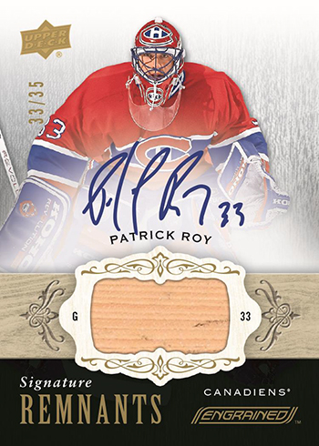 2018-19 Upper Deck Engrained Hockey Signature Remnants