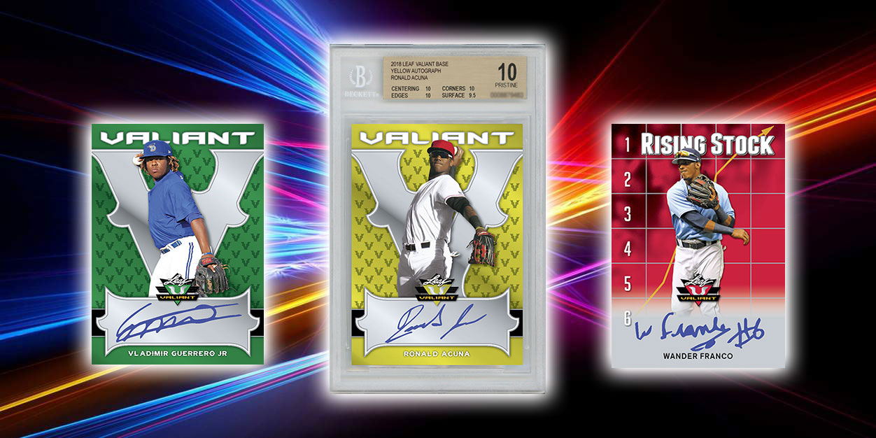 Bo Bichette 2018 Leaf Valiant Rising Stock Green #RSBB1 Autographed Ca