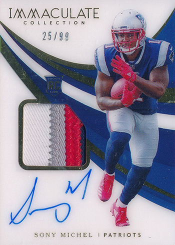 Sony michel hot sale jersey card