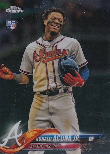 2018 Topps Now Baseball #125 Ronald Acuna Jr Rookie Card - Commemorates 1st  Career Hit - 1st Topps Now Card