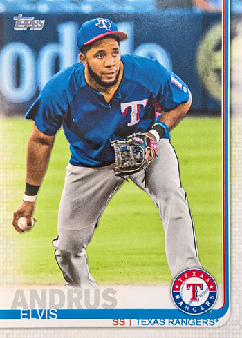 2019 Topps Texas Rangers Elvis Andrus Texas Rangers Baseball Card