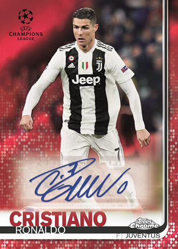 2019 Topps Chrome UEFA Champions League Soccer Autographs Red Refractor