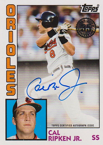 2019 Topps Series 1 Baseball 1984 Autographs Cal Ripken Jr