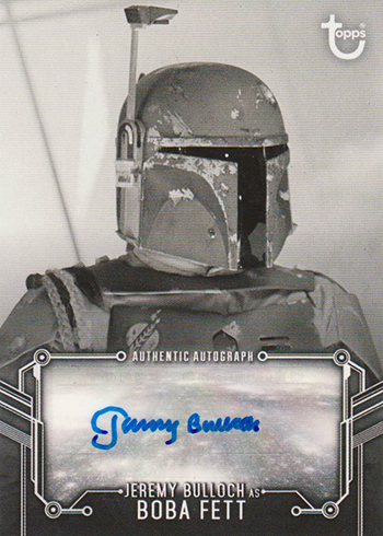 2019 Topps Star Wars Empire Strikes Back Black and White Autographs Jeremy Bulloch