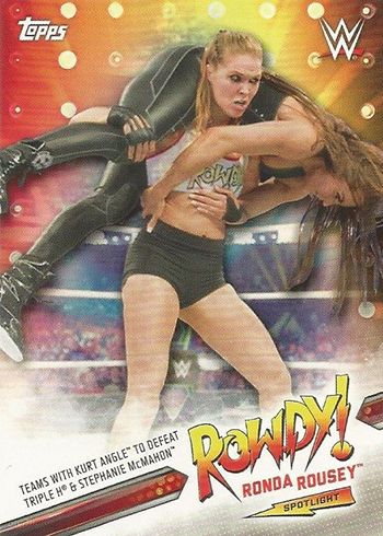 2019 Topps WWE Road to Wrestlemania Ronda Rousey Spotlight