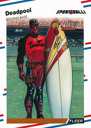 2019 UD Marvel DEADPOOL Sport Ball #9 Parody 1995 Mullet #560 Jose