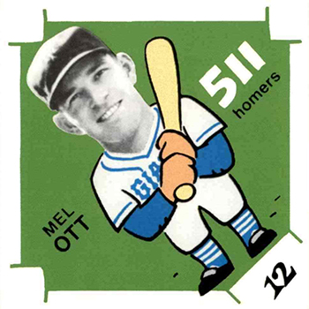 1980 Laughlin 300 400 500 Baseball Mel Ott