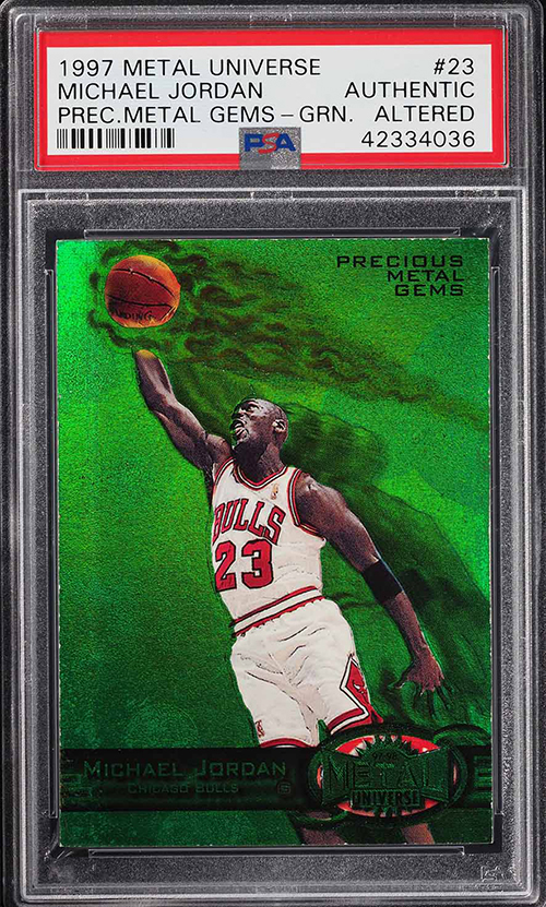 1997-98 Metal Universe Precious Metal Gems Green Michael Jordan