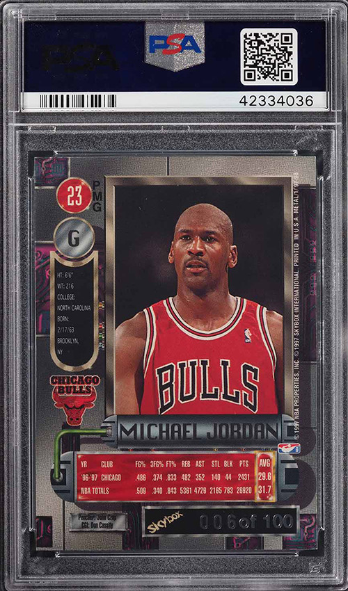 いただいた ヤフオク! - 1997-98 metal universe MICHAEL JORDAN #23