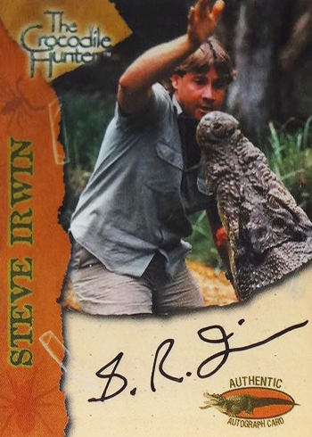 2002 Dart FlipCards Crocodile Hunter Steve Irwin Autograph