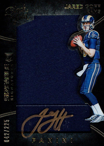 : Jared Goff /199 Jersey Patch 2016 Panini Black Gold