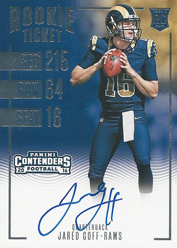 Jared Goff 2018 Panini XR Blue Jersey Number RAMS 16/199