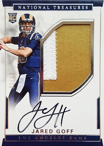 jared goff jersey card