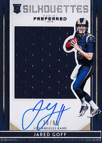 Jared Goff 2018 Panini XR Blue Jersey Number RAMS 16/199