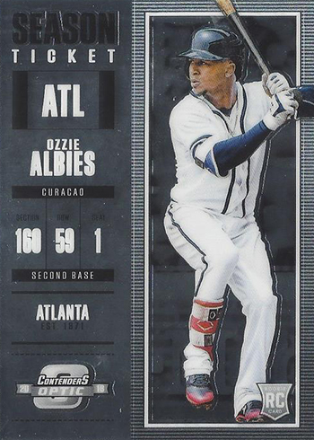 2018 Topps Chrome Ozzie Albies RC #72 Red Wave Refractor #1/5 BGS