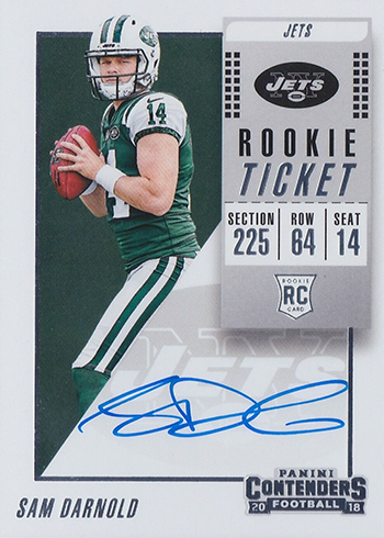 : 2018 Panini NFL Football #306 Sam Darnold New York Jets RC  Rookie Card : Collectibles & Fine Art