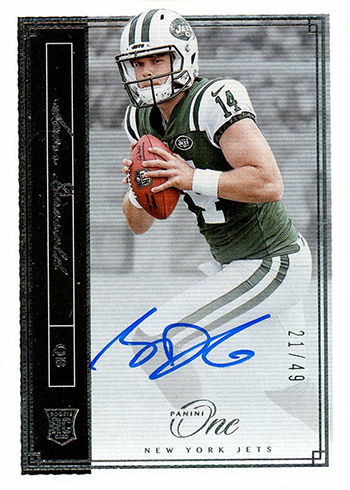 2018 Panini One Football Base Rookie Autographs Sam Darnold