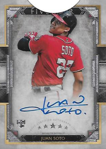 Juan Soto Autographed 2018 Topps Heritage Rookie Card #502