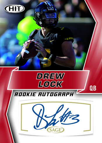 2019 SAGE Hit Premier Draft High Football Autograph Singles (Pick