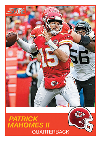 patrick mahomes score jersey card