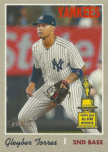 2019 Gleyber Torres Topps Heritage SHORT PRINT SP HIGH NUMBER New York