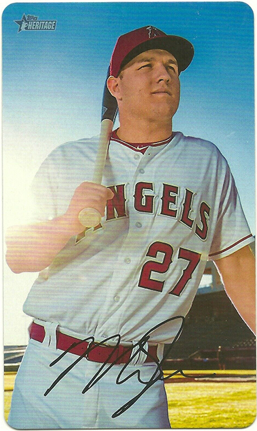 2015 Topps Heritage Baseball Card #52 Mike Trout 