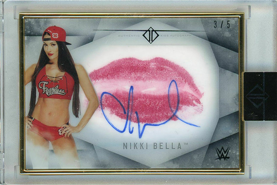 2019 Topps WWE Transcendent Kiss Autograph Nikki Bella Black