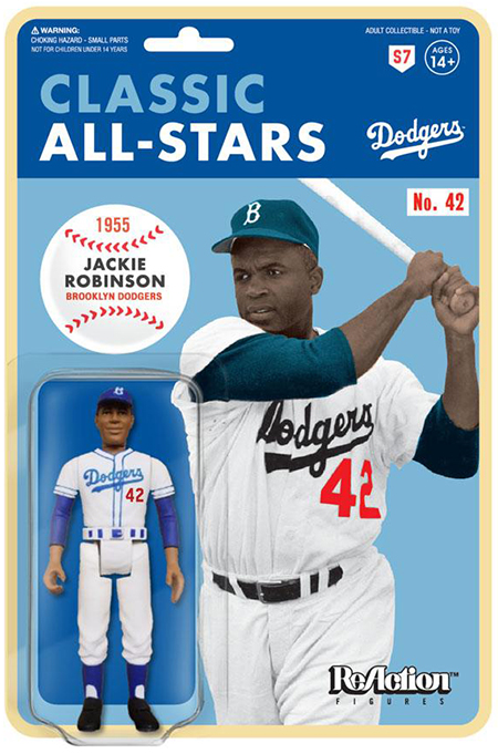 Jackie Robinson Los Angeles Dodgers Reaction Figure Super7