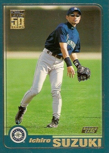 ICHIRO SUZUKI 2016 Donruss Optic 82 Aqua Parallel Baseball 