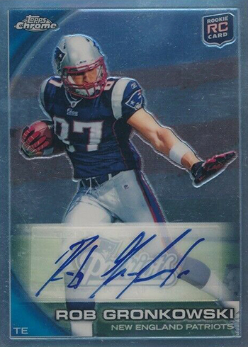 Rob Gronkowski 2010 Topps Chrome Refractor Signed Rookie Card #C112 Auto  PSA B