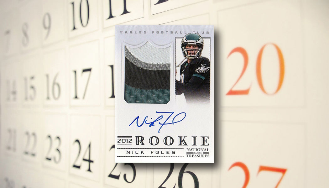 2012 National Treasures Nick Foles NFL GEAR PRIME LOGO RPA Autograph #ed  01/10!