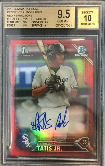 Fernando Tatis Jr. Autographed 2018 Bowman Chrome Trending Rookie