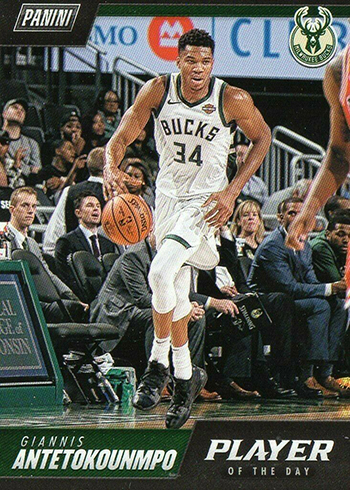 2018-19 Panini NBA Player of the Day 7 Giannis Antetokounmpo