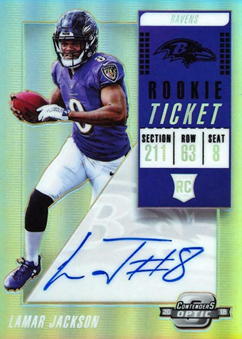 2018 Panini Contenders Optic Football Lamar Jackson Autograph