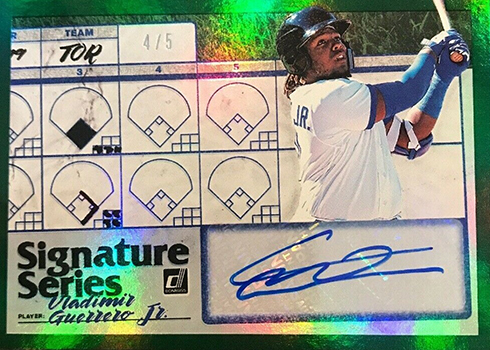 2019 Donruss Baseball Signature Series Green Valdimir Guerrero Jr