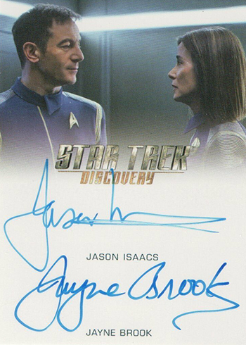 2019 Rittenhouse Star Trek Discovery Season 1 Dual Autographs Jason Isaacs Jayne Brook