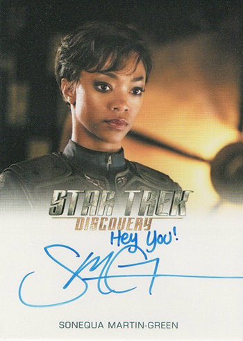 2019 Rittenhouse Star Trek Discovery Season 1 Full-Bleed Autographs Sonequa Martin Green Hey You