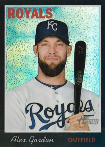 2019 Topps Heritage Chrome Black Refractor Alex Gordon Mega Box Exclusive