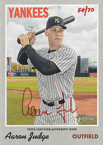 Aaron Judge Signed 2014 Topps Heritage Minors #175 Baseball Card