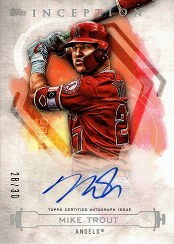 Mike Trout Autographed 2017 Topps Inception Jersey Card