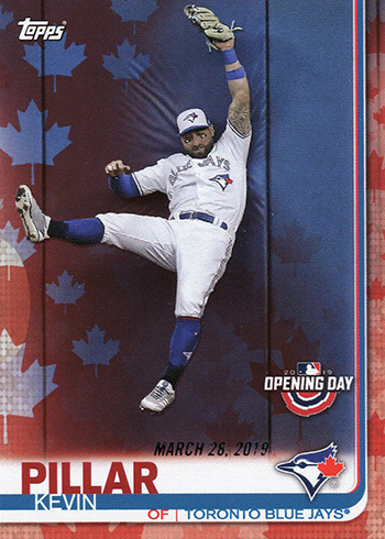 2019 Topps Opening Day Baseball Red Maple Leaf Kevin Pillar