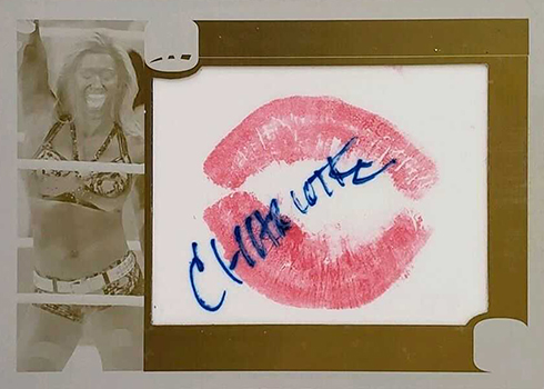 2016 Topps Heritage WWE Kiss Autograph Press Plate Charlotte Flair