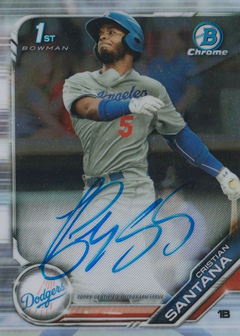 2019 Bowman Chrome Cristian Santana Autograph