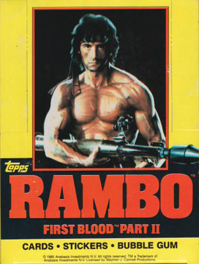 1985 RAMBO FIRST BLOOD PART II TRADING CARD SET