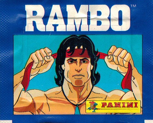 1986 Panini Rambo Stickers Pack