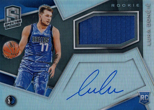 2018-19 Panini Spectra Basketball Luka Doncic Rookie Jersey Autograph
