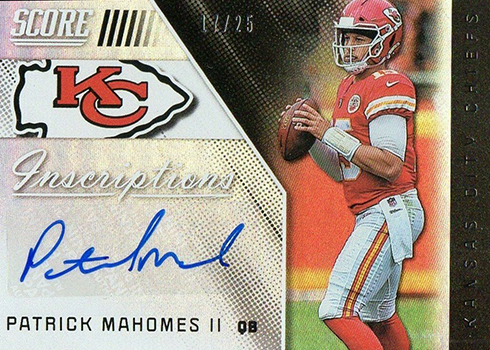 2019 Patrick Mahomes Fantasy Stars Week 7 Score Card